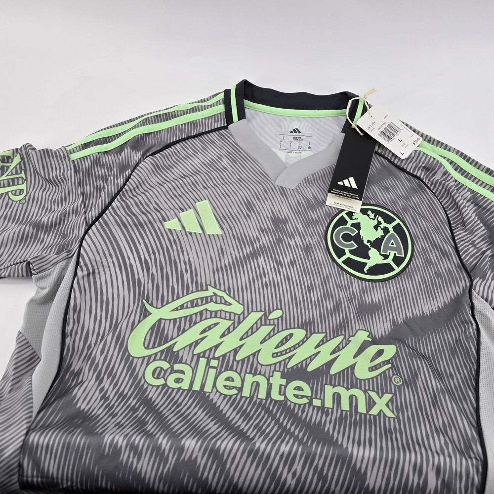 Adidas Club America Soccer Jersey Mens 24/25 Third Kit Grey Green Large NWT